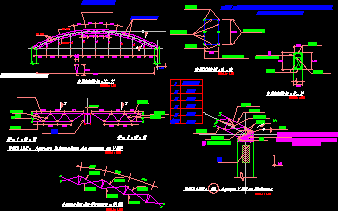 Estrcturacion de cubierta metalica parabolica