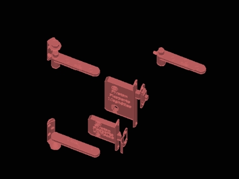Detail des Scharniersatzes für Pivot-Türen