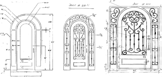 Sketches of door designs bmp