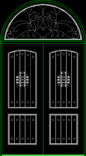 Porte de type colonial ou monastère