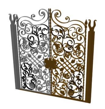 wrought iron gate 3ds
