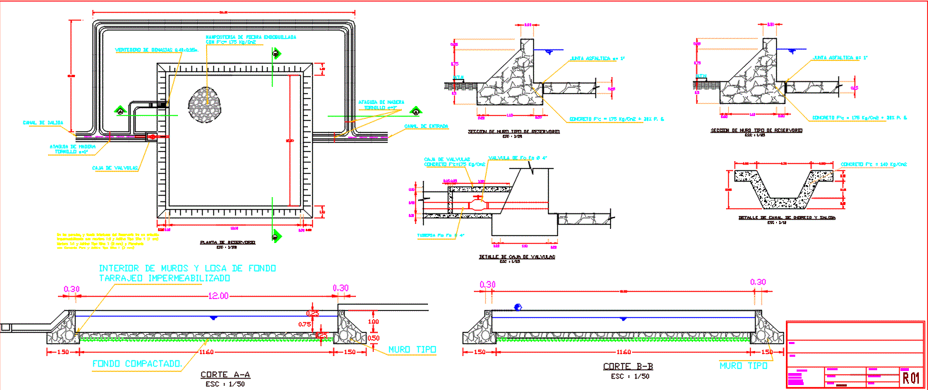 Plano de reservorio