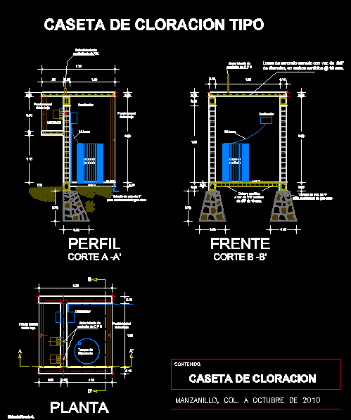 Caseta de cloracion tipo