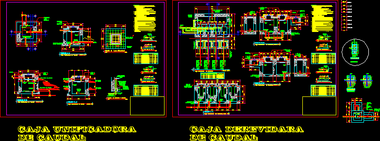 Caja unificadora y caja derivadora de caudales