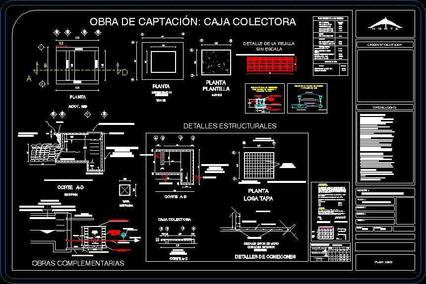 Caja colectora de agua potable