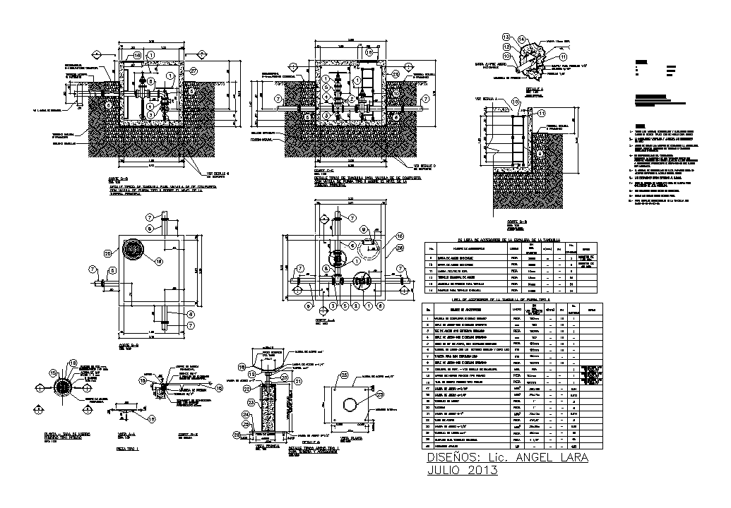 Tanquilla con valvula de pulga 6 con estructural