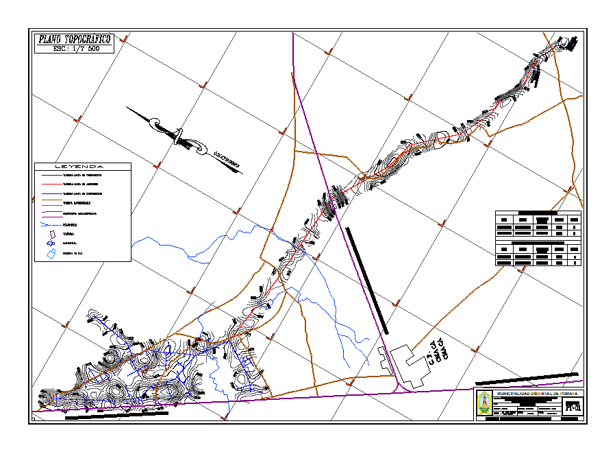 Plano topografico - abastecimiento de agua potable