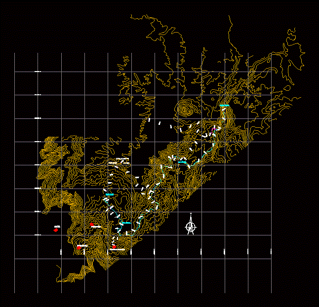 Plano en vista superior de un canal e 26 km