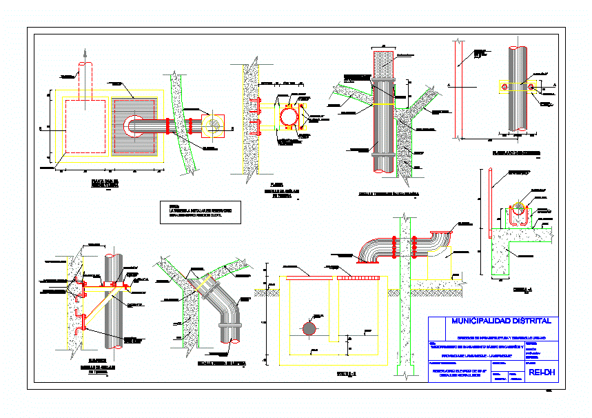 Detalhes hidráulicos do reservatório