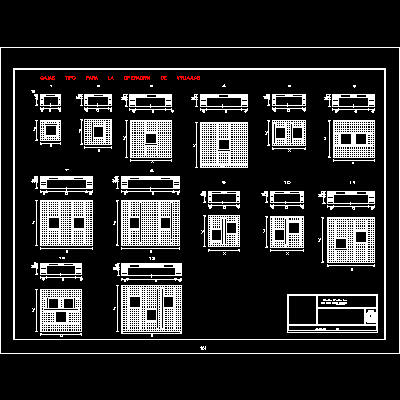 Cajas tipo para la operacion de valvulas