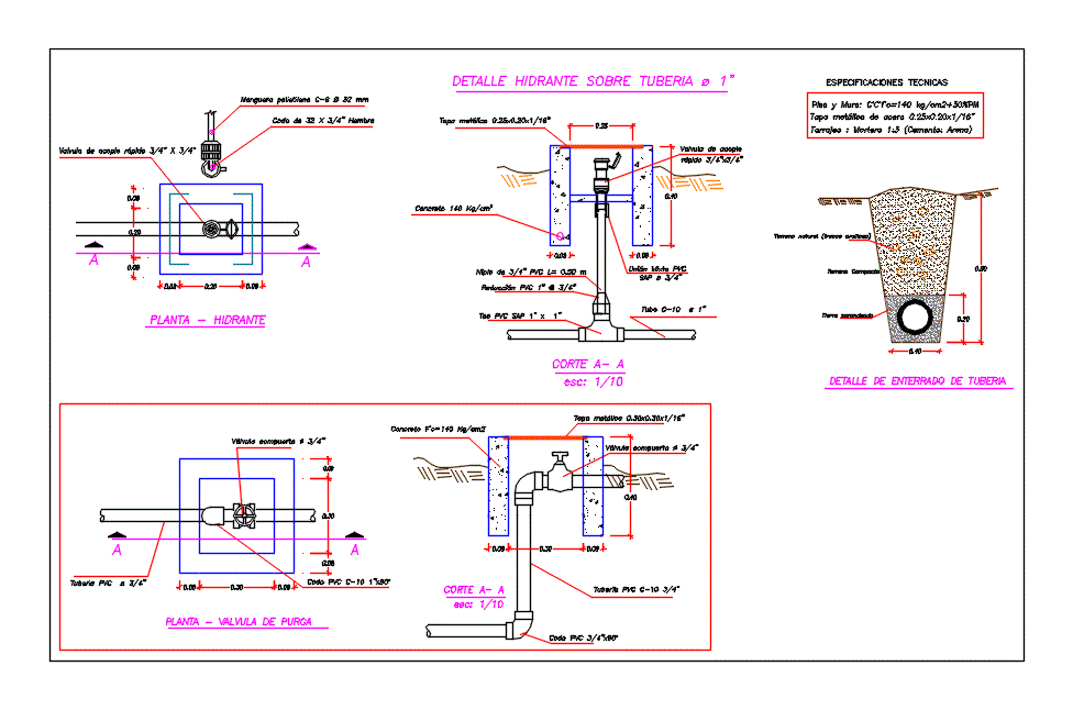 Plano de hidrante