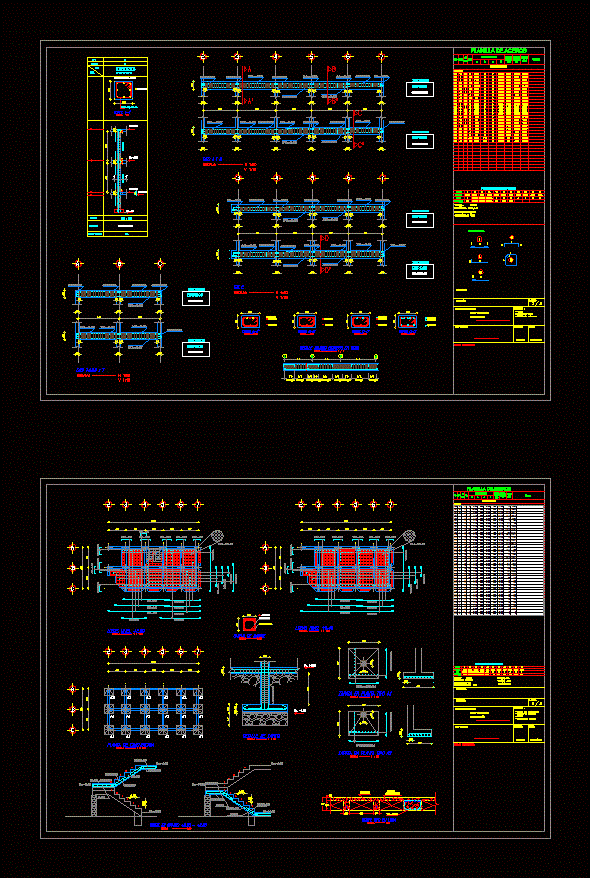 Plano estructural 2 plantas