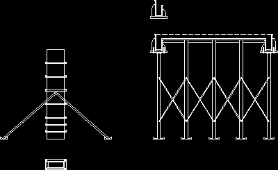 Esquema de encofrado de madera