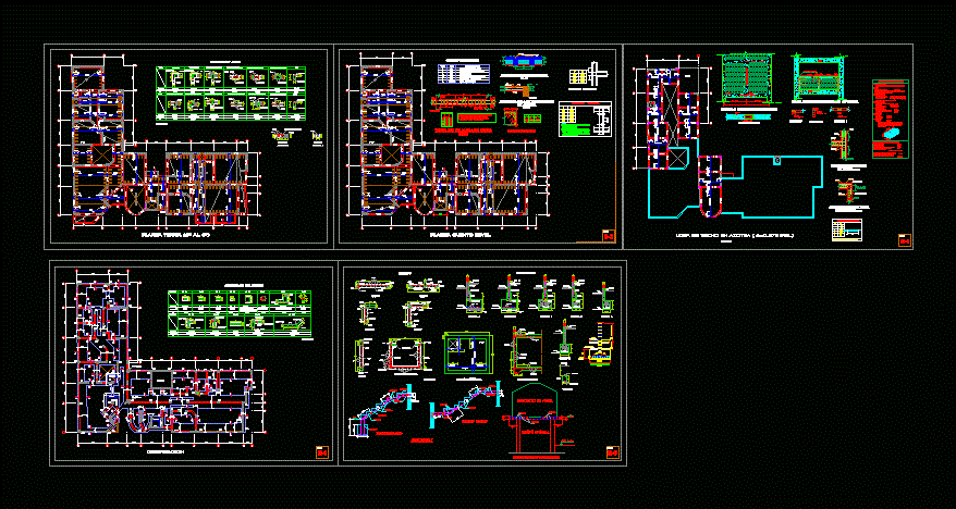 Plano de estructuras edificio 4 pisos