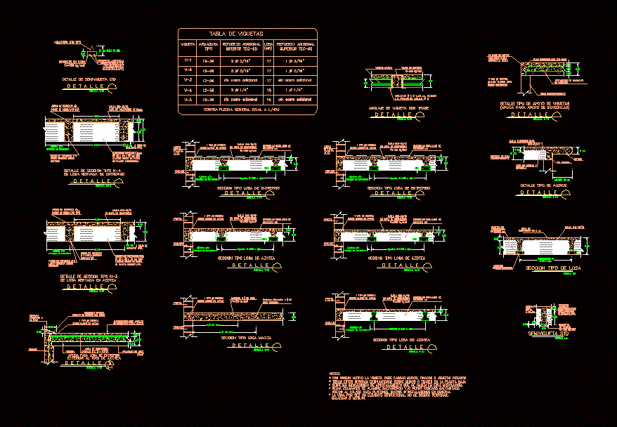 Losas hormigon armado - autocad