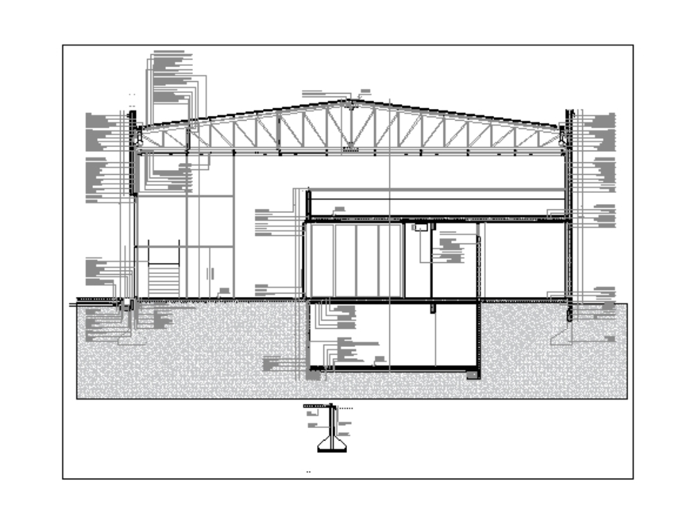 Muro hormigon armado y steel framing con techo liviano