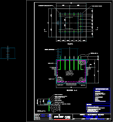 Base de concreto para rompebancos de mineral