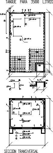 Detalle de tanque de hormigon