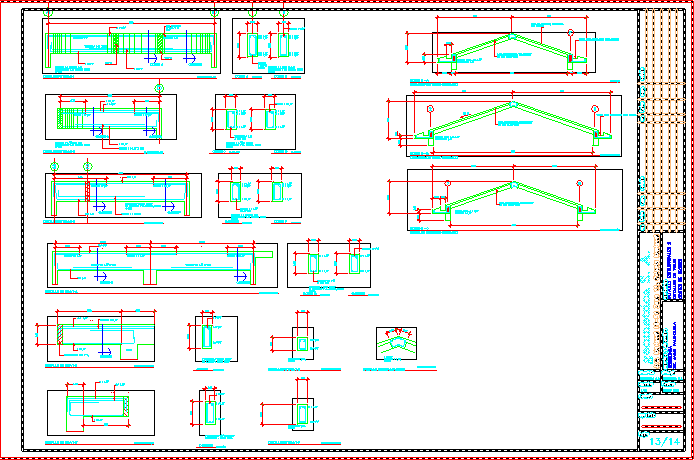 Detalles estructurales vigas; techos