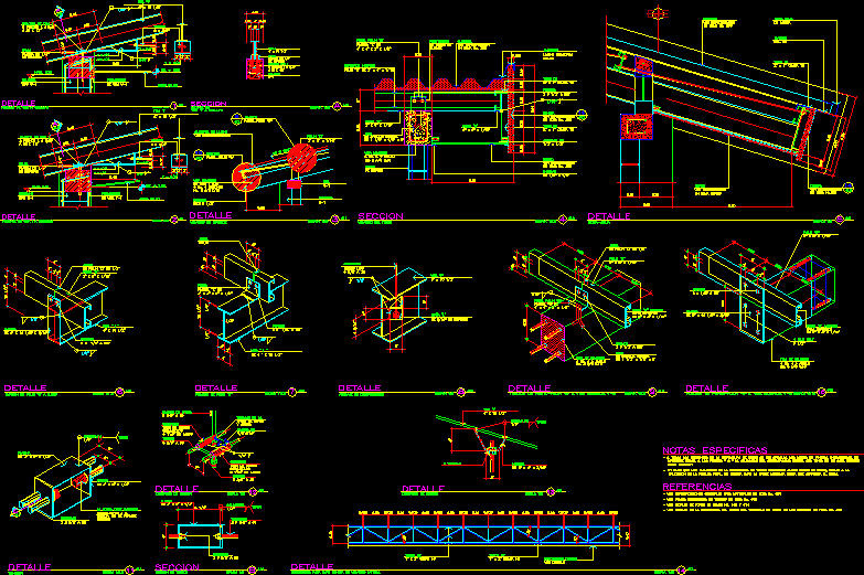 Encuentros con estructura metalica