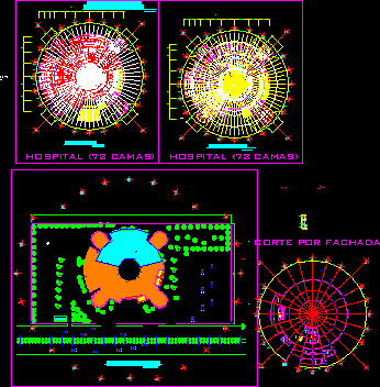 Hospital - vista superior circular