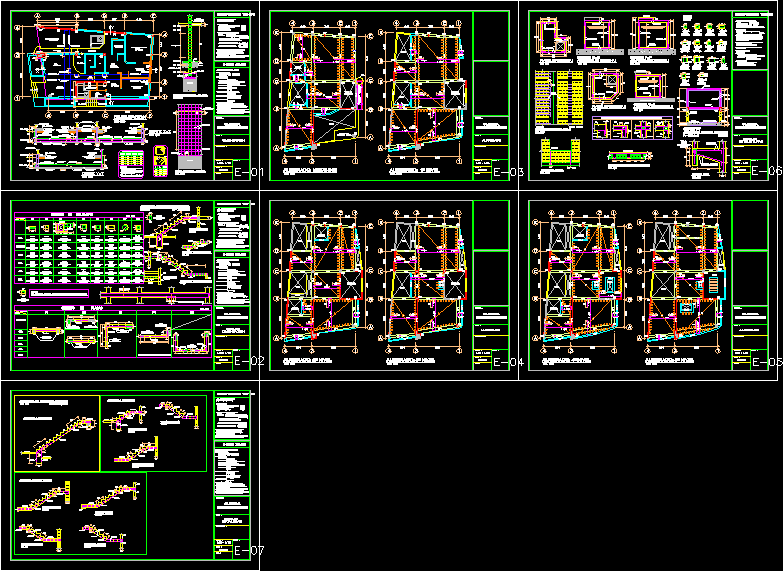 Estructura de hormigon - detalles constructivos edificio clinica