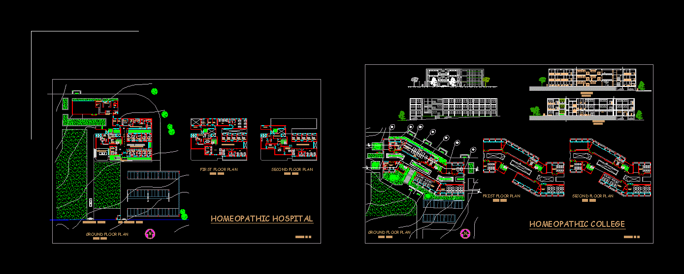 Diseño arquitectónico de la universidad médica - hospital .