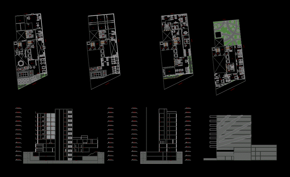 Planos Arquitectónicos de Hotel de 4 Estrellas