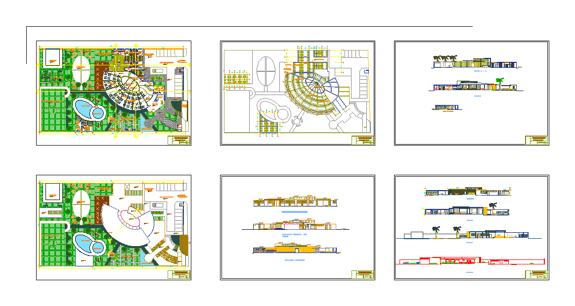 Diseño de Restaurante con Secciones y Vistas