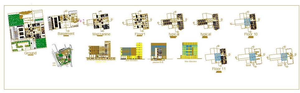 5-Sterne-Hotel - autocad