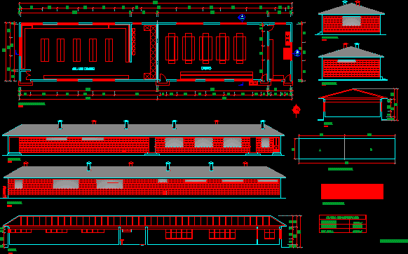 Planos arquitectura sala de cambio y casino