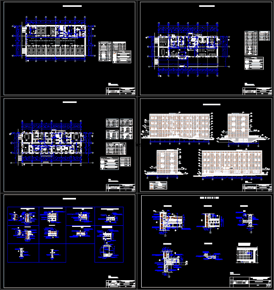 Hotel project with architectural and construction details