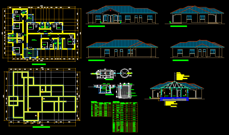 Habitaciones de visitas - plano de la casa