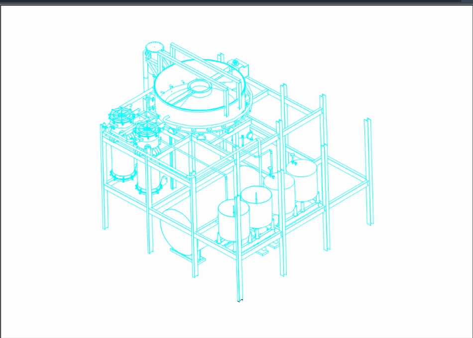 Top view for sugar cane juice treatment - isometric