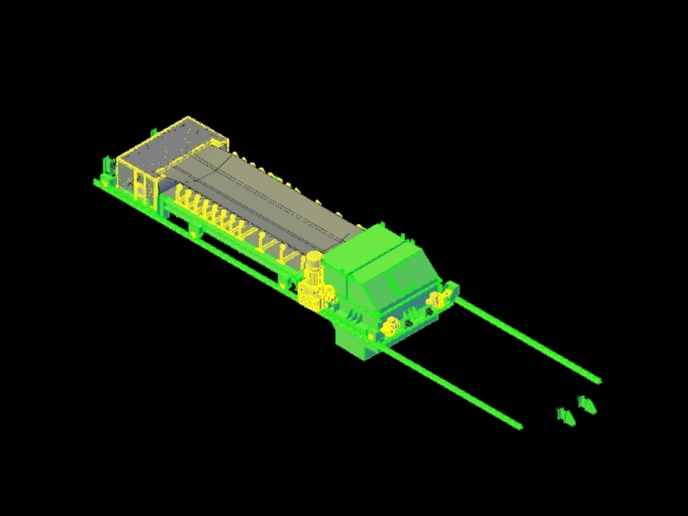 Mobile belt feeder with rail