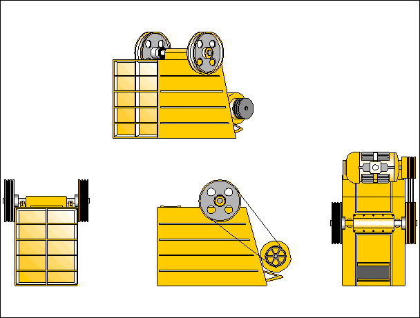 Exploitation minière - machine de concassage