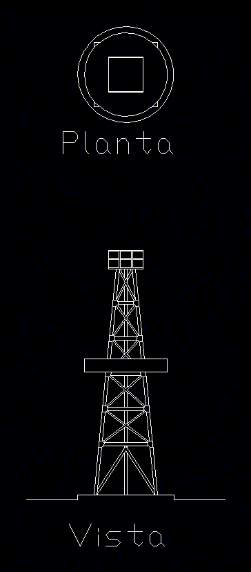 Torre de perfuração de petróleo.