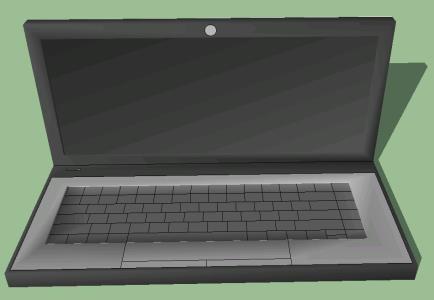 computer portatile 3d