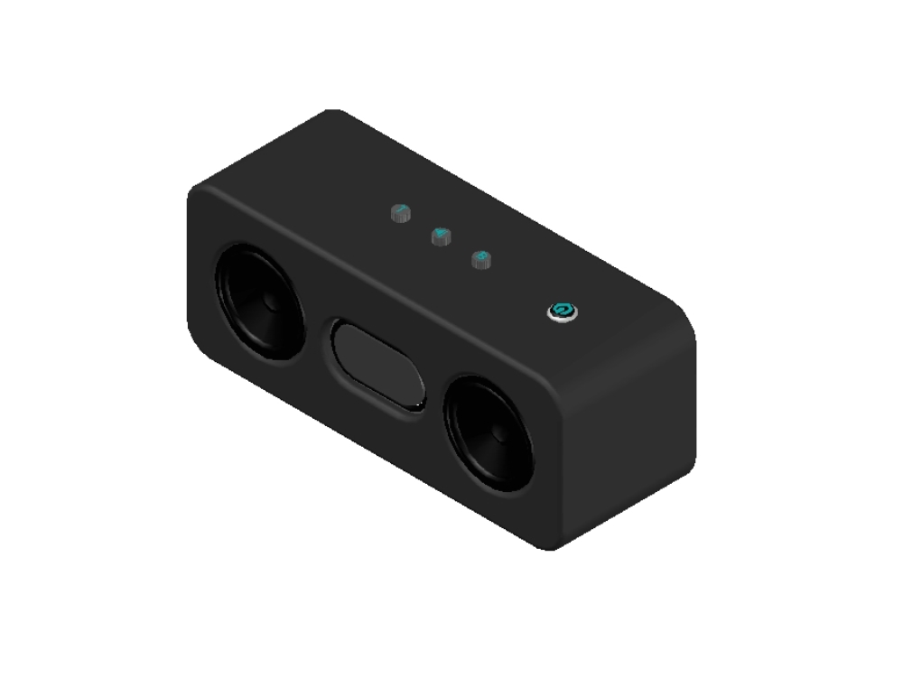 Design de alto-falante Bluetooth para bricolage e hobby.