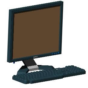 Monitor Dell piatto 17 3d