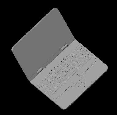 computer portatile 3d