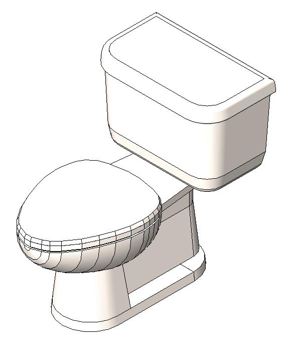 Modelo 3D de Inodoro Clásico