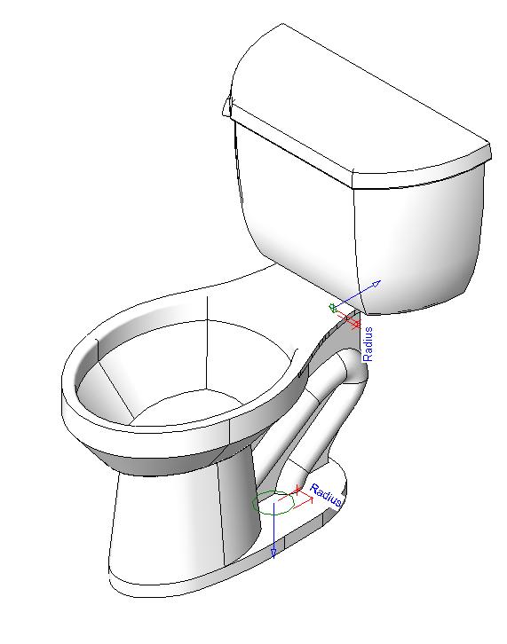 Inodoro con Mochila - 3D - Kohler Pressure Highline Lite