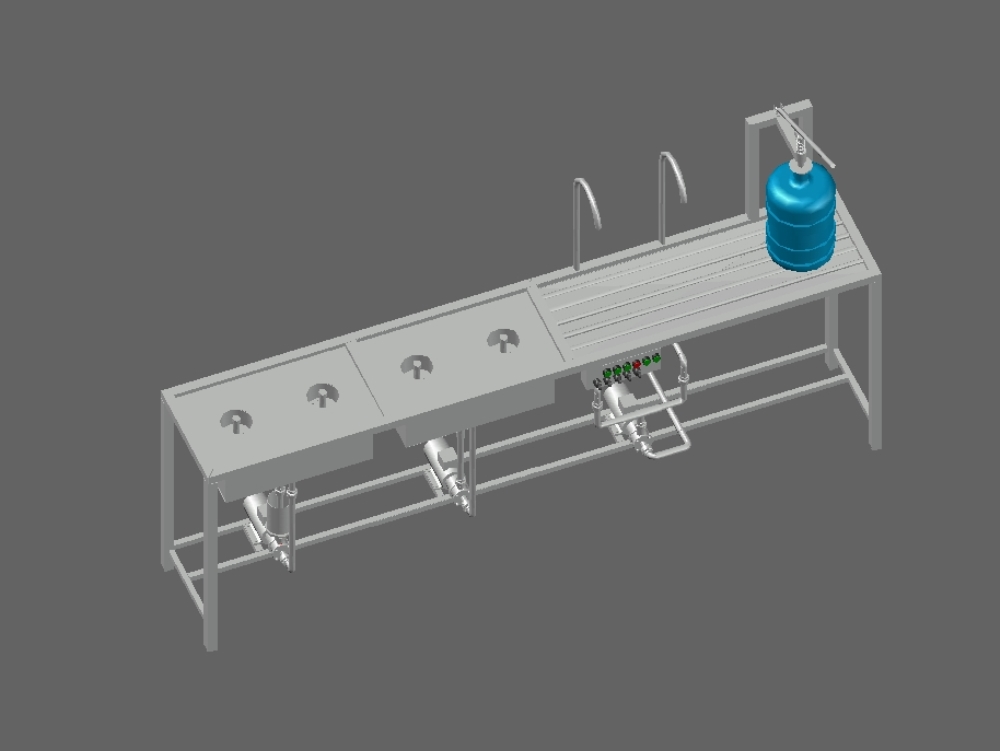 Table de remplissage de fûts d'eau potable