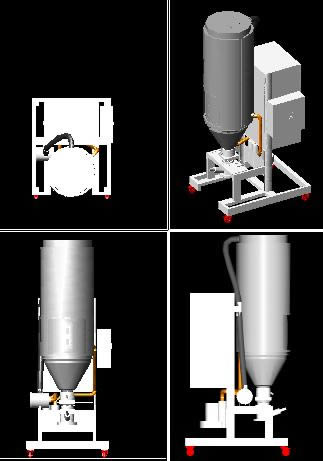 essiccatore in pvc granulato