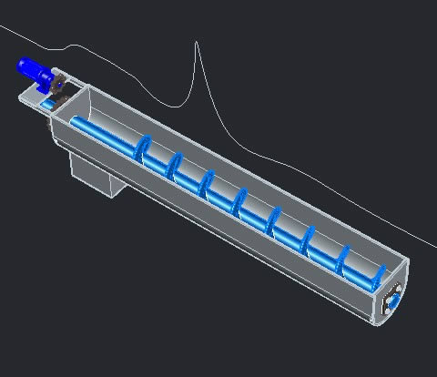 Transportedor helicoidal 3d