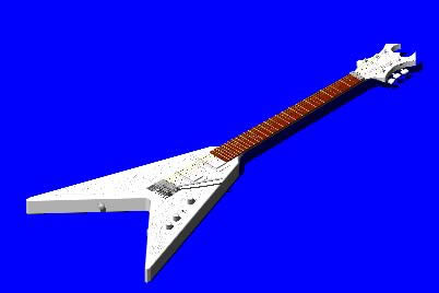 Bc rich kerry king v - guitar 3d model