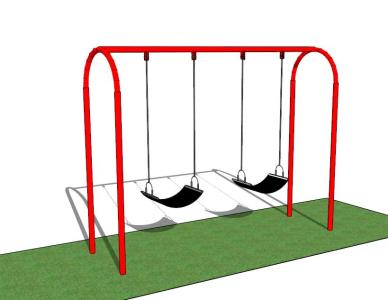 Equipamento de playground 3d (baloiços)