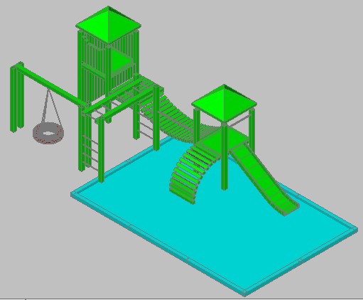 Parco giochi per bambini in 3d