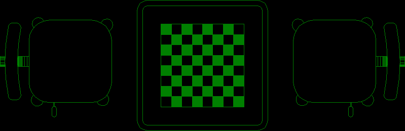 Tabuleiro de xadrez em AutoCAD, Baixar CAD Grátis (382.47 KB)